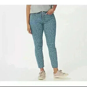 Jen7 by 7 for All Mankind Sunrise Leopard Jeans